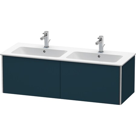 Duravit Xsquare Wall-Mounted Vanity Unit Night Blue Satin Matt XS407509898